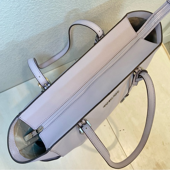 Michael Kors Gilly XL Drawstring Tote Saffiano Leather in Lavender Mist Color - Picture 6 of 12